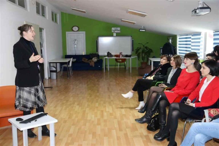 Deputy Head of Mission talks to students of the International Black Sea University about EUMM mandate and role in the region