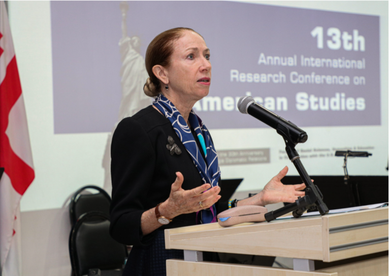 Kelly Degnan opened the American Studies International Research Conference at IBSU