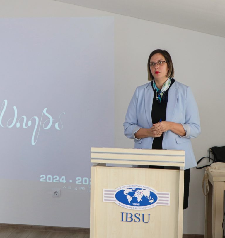 U.S. Embassy Tbilisi Exchange Program Coordinator Tata Todria held an informational meeting for IBSU academic staff